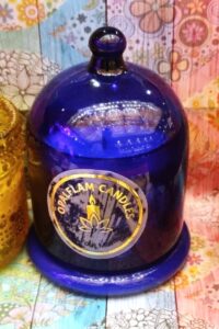 Blue Bell Jar candle with cover and multiple fragrance option of choice