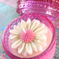 Celeste Candle with Flower