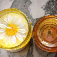 Celeste Candle with Flower