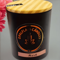 Black Frosted Candle with Lid