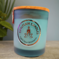 Blue Frosted Candle with Lid