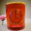 Red Frosted Candle with Lid