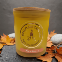 Yellow Frosted Candle with Lid