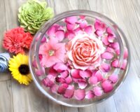 Pink Peony Flower Floating Candle