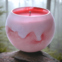 Rolly Polly Pink Candle